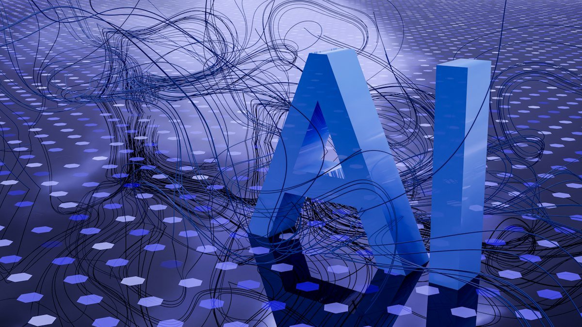 Abstract 3D render representing generative AI and AI agents